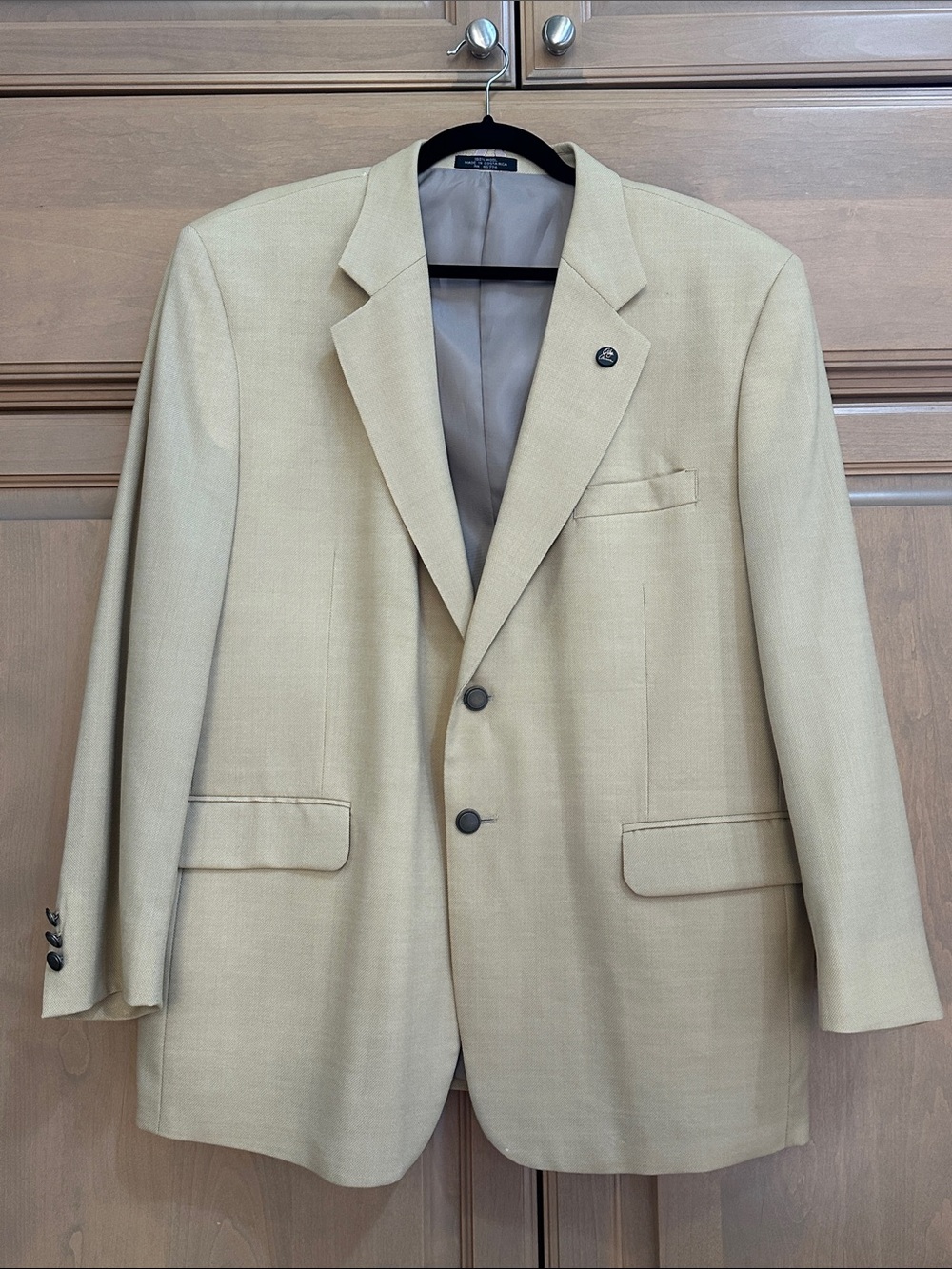 Oleg Cassini 100% wool Tan Beige Sport Coat Blazer